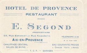 E. Segond, hôtel de Provence