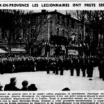 Les légionnaires prêtent serment... devant le Mondial Bar et la place Maréchal Pétain