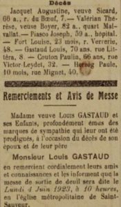 Louis Gastaud n'est plus