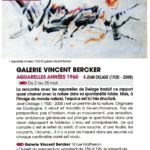 Expo Jean DELAGE (1920-2008) Aquarelles Années 1960 - MAI 2019 Galerie Vincent Bercker