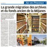 Transfert des Archives et du Fonds Patrimonial de la Méjanes